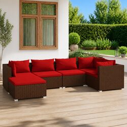 Compact Modular Lounge Set: 6 Pieces for Outdoors