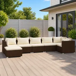 7 Piece Garden Lounge Set: Simple, Strong, and Stylish