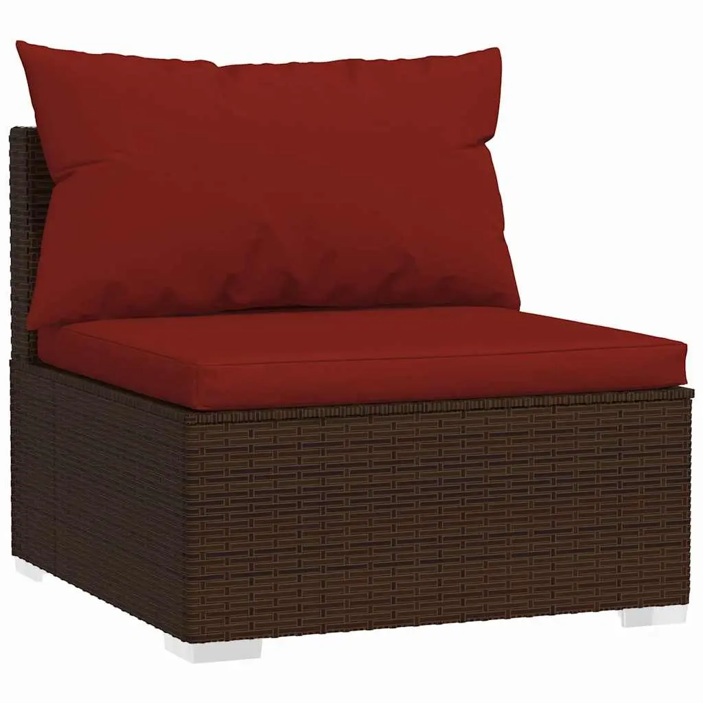 7 Piece Poly Rattan Garden Lounge Set Outdoor Patio Furniture with Cushions