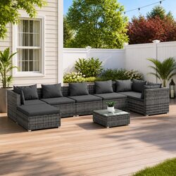 8-Piece Garden Lounge Set: Stylish and Durable