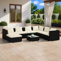 Reliable 8 Piece Modular Lounge Set for Outdoor Use
