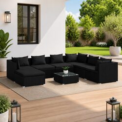Modular Outdoor Lounge Set – 8 Pieces, Comfortable Seating