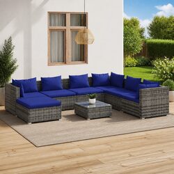 Compact 8 Piece Outdoor Lounge Set with Easy Setup