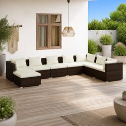 8-Piece Outdoor Lounge Set: Compact Comfort