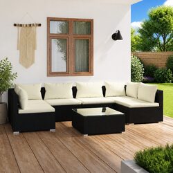 Compact and Stylish 7 Piece Garden Lounge Set