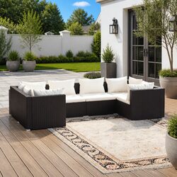 Compact 6 Piece Garden Lounge Set for Relaxation