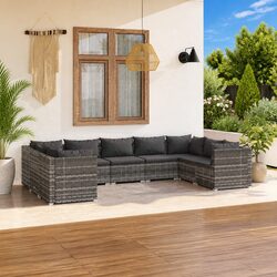 Concise and Comfortable 9 Piece Outdoor Lounge Set