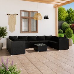 Compact 10-Piece Garden Lounge Set for Outdoor Relaxation