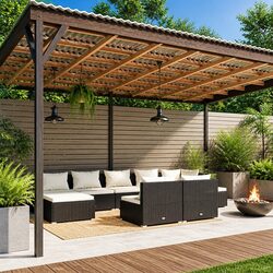Concise 9-Piece Garden Lounge Set for Comfort