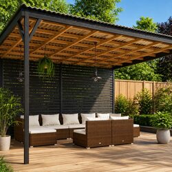 Compact and Stylish 9 Piece Garden Lounge Set