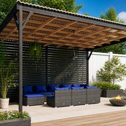 Compact 10-Piece Lounge Set for Outdoor Spaces