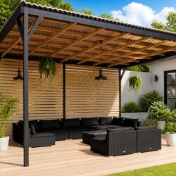 Compact 10-Piece Garden Lounge Set for Outdoor Relaxation