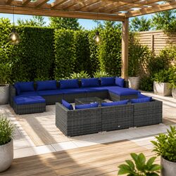 Compact and Stylish 11 Piece Garden Lounge Set