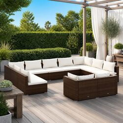 Compact and Stylish 11 Piece Garden Lounge Set