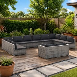 12-Piece Garden Lounge Set: Durable and Comfortable