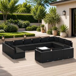 Compact 14 Piece Garden Lounge Set for Your Patio