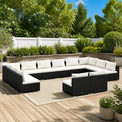 Compact and Comfortable 12-Piece Garden Lounge Set