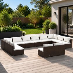 12 Piece Garden Lounge Set: Compact, Stylish and Functional