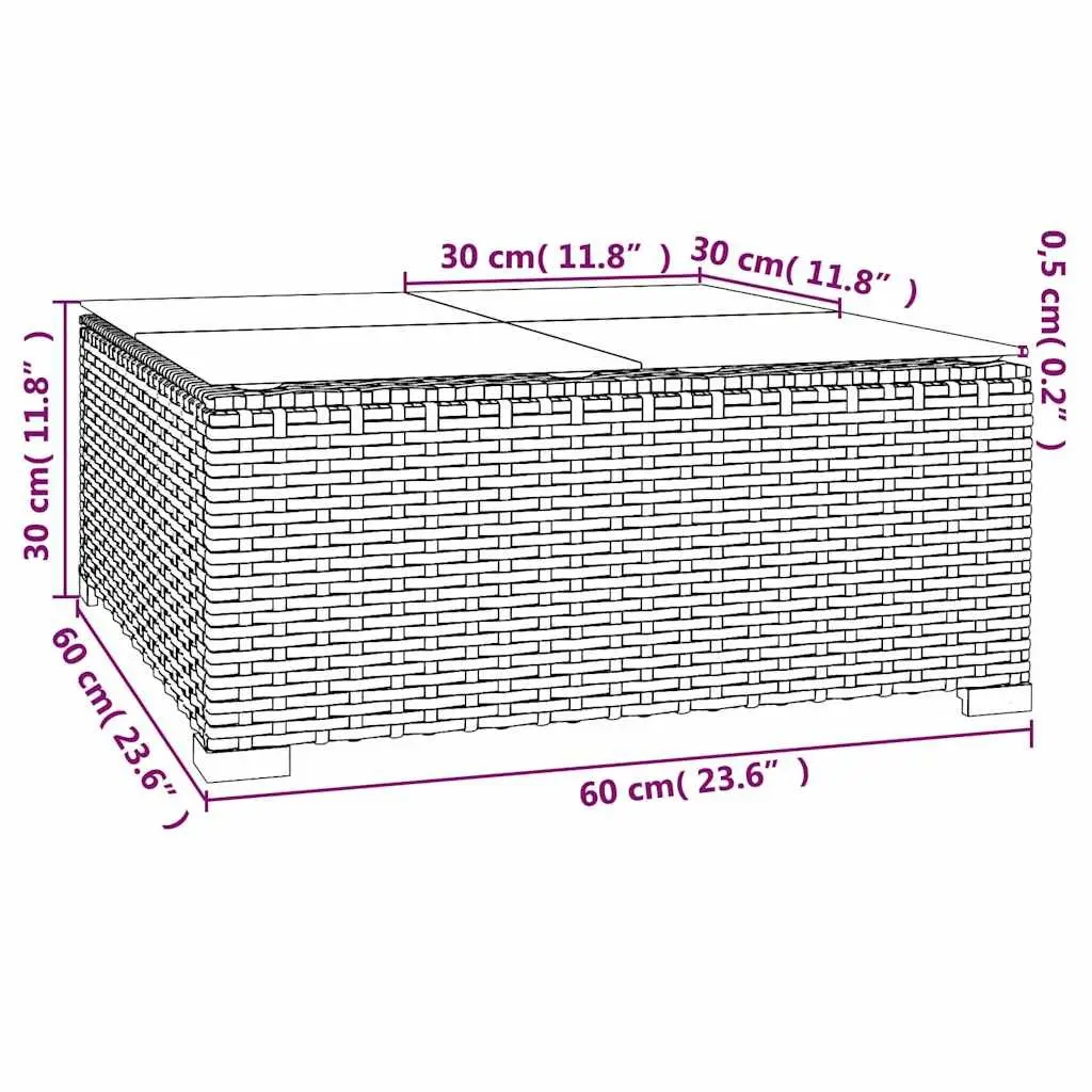 Garden Lounge Set 13 Piece Outdoor Patio Furniture Brown Rattan Modular