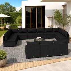 Compact and Stylish 14 Piece Modular Garden Lounge Set