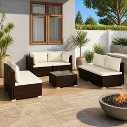 7 Piece Outdoor Lounge Set: Durable and Versatile