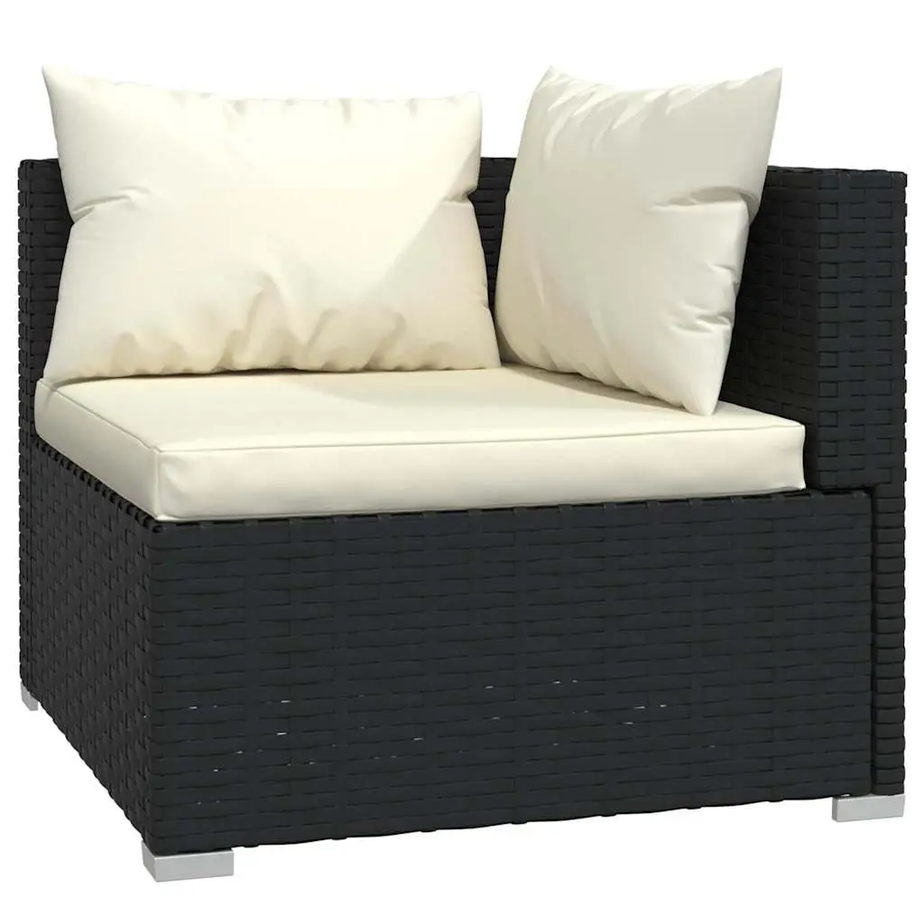 Garden Lounge Set 8 Piece Outdoor Patio Furniture Black Modular Sofa with