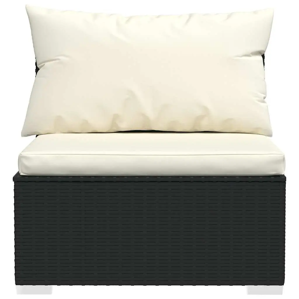 Garden Lounge Set 9 Piece Outdoor Patio Furniture Modular Rattan Sofa Black