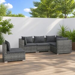 Compact 5 Piece Garden Lounge Set for Relaxation