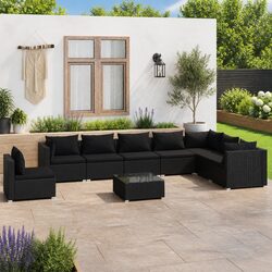Compact 9-Piece Outdoor Lounge Set for Your Space