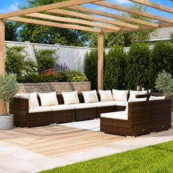 Compact and Stylish 8 Piece Outdoor Lounge Set