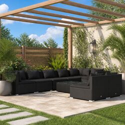 9-Piece Modular Lounge Set for Your Outdoor Comfort