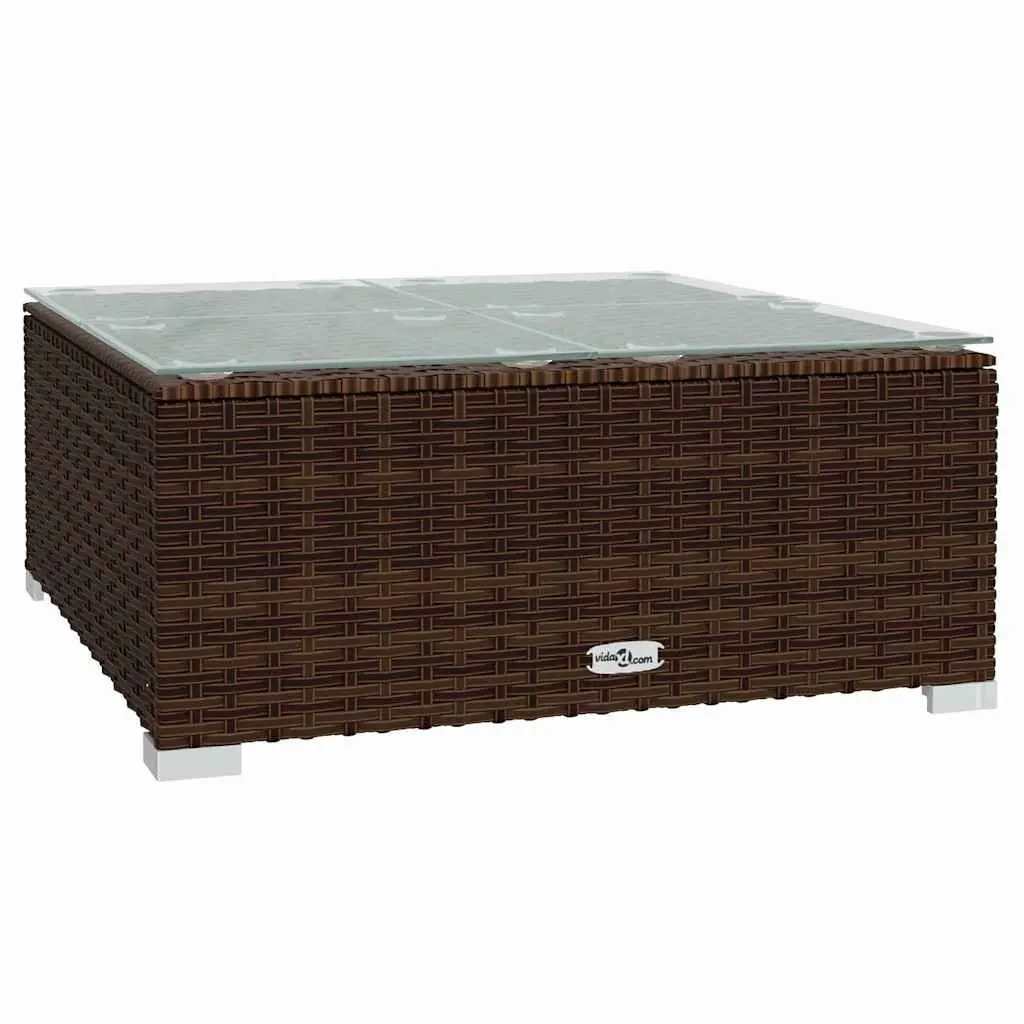 Garden Lounge Set 11 Piece Poly Rattan Outdoor Furniture Brown Cushions Modular