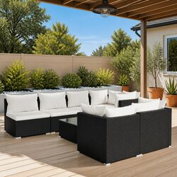 8 Piece Modular Lounge Set - Outdoor Comfort and Style