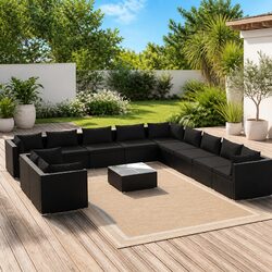 Compact and Confident 12 Piece Garden Lounge Set