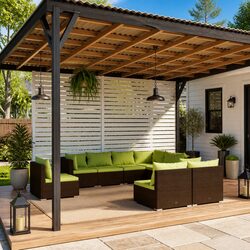Compact 9 Piece Lounge Set for Your Patio