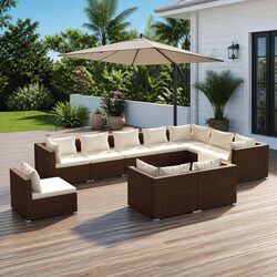 10-Piece Garden Lounge Set for Outdoor Relaxation
