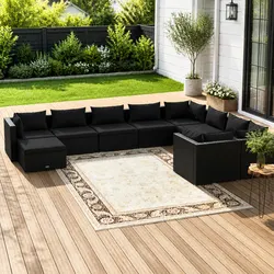 10 Piece Garden Lounge Set - Compact and Strong