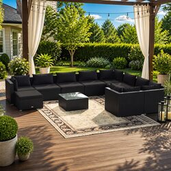 11 Piece Outdoor Lounge Set: Durable and Stylish