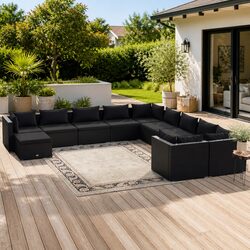 Efficient 11 Piece Garden Lounge Set for Relaxing