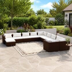 Compact and Stylish 11-Piece Lounge Set for Gardens