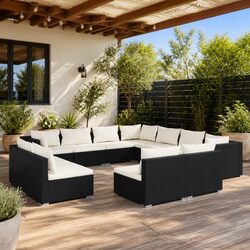 Compact and Elegant 11 Piece Garden Lounge Set