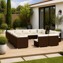 Concise and Stylish 13 Piece Outdoor Lounge Set