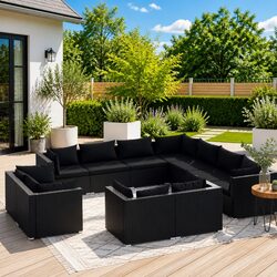 Concise 11 Piece Garden Lounge Set for Style and Comfort