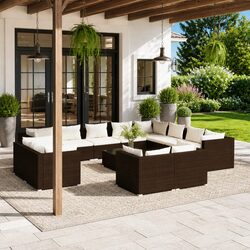 Compact and Elegant 13-Piece Lounge Set for Outdoor Spaces
