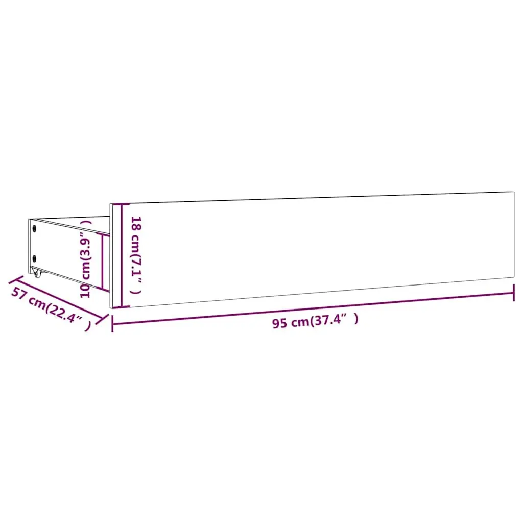 Wooden King Bed Frame with White Storage Drawers and Plywood Slats 183x203 cm