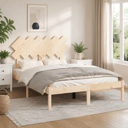 Solid Wood Bed Frame 135x190 cm - Sturdy and Stylish