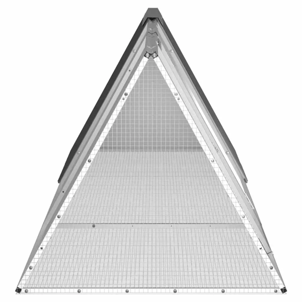 Rabbit Cage Anthracite Galvanised Steel Outdoor Small Animal Enclosure with Extension Cage