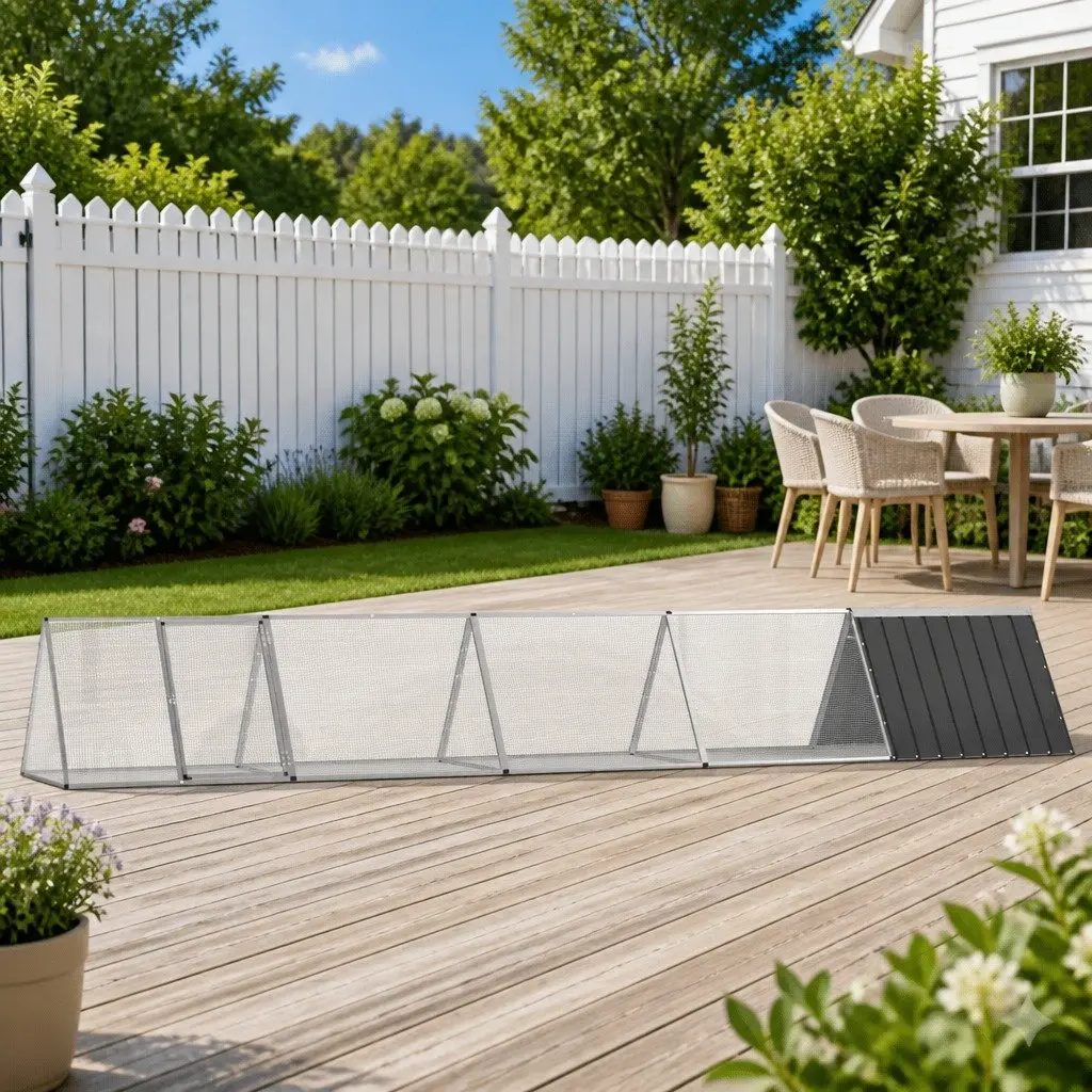 Rabbit Cage Anthracite Galvanised Steel Outdoor Run Enclosure Extension