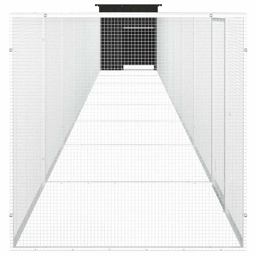 Chicken Cage Anthracite Galvanised Steel Small Animal Habitat Run Enclosure