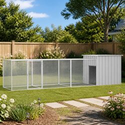 Chicken Cage 400x91x100 cm for Outdoor Spaces